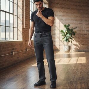 Vintage Levi’s 560 Loose Fit Tapered Leg Jeans Faded Black Gray 34X36 02/01